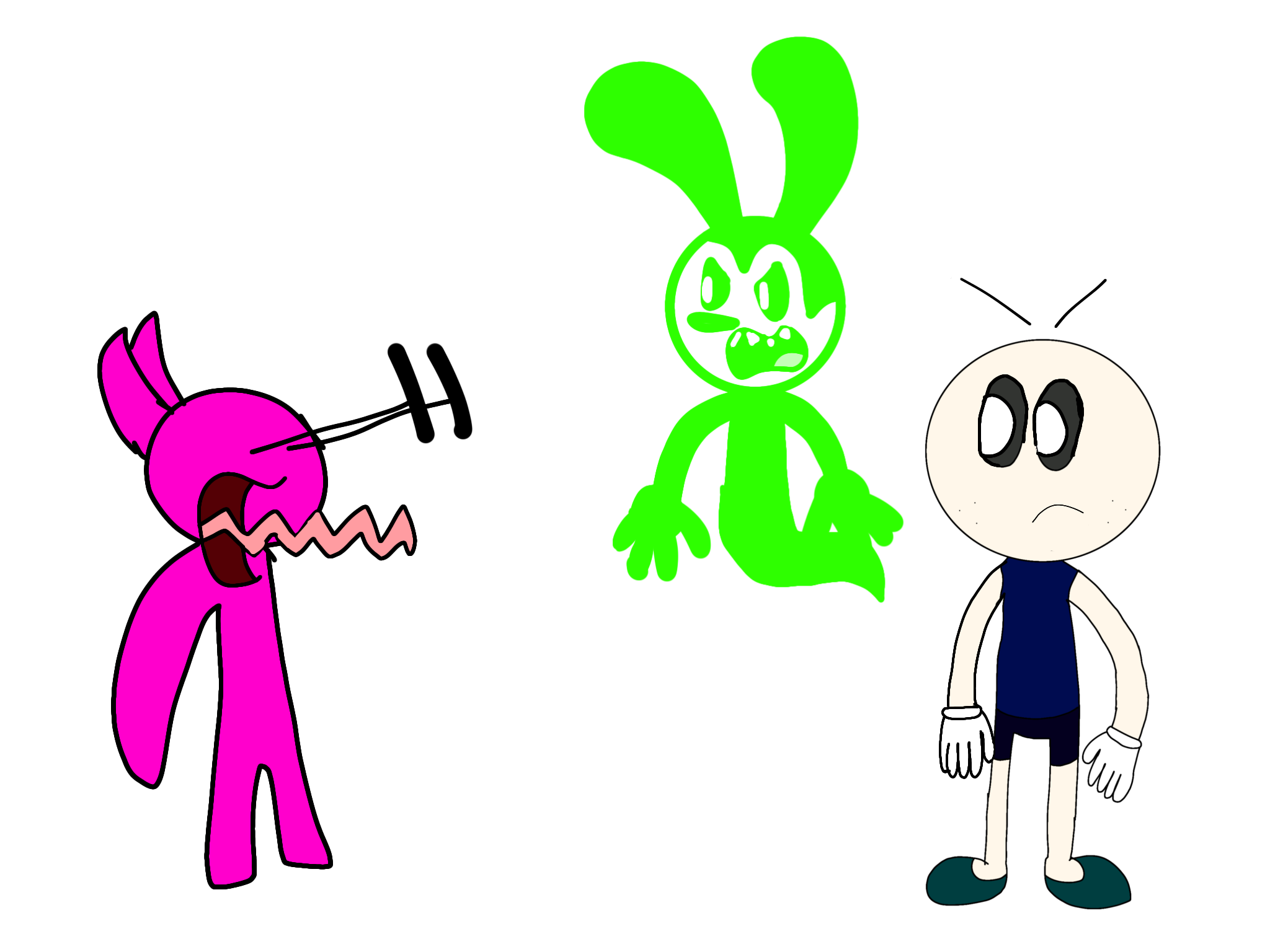 Ghostly Rabbit Ghost Rabbit scares Sugercatiscute by LawrenceIsaiah on DeviantArt