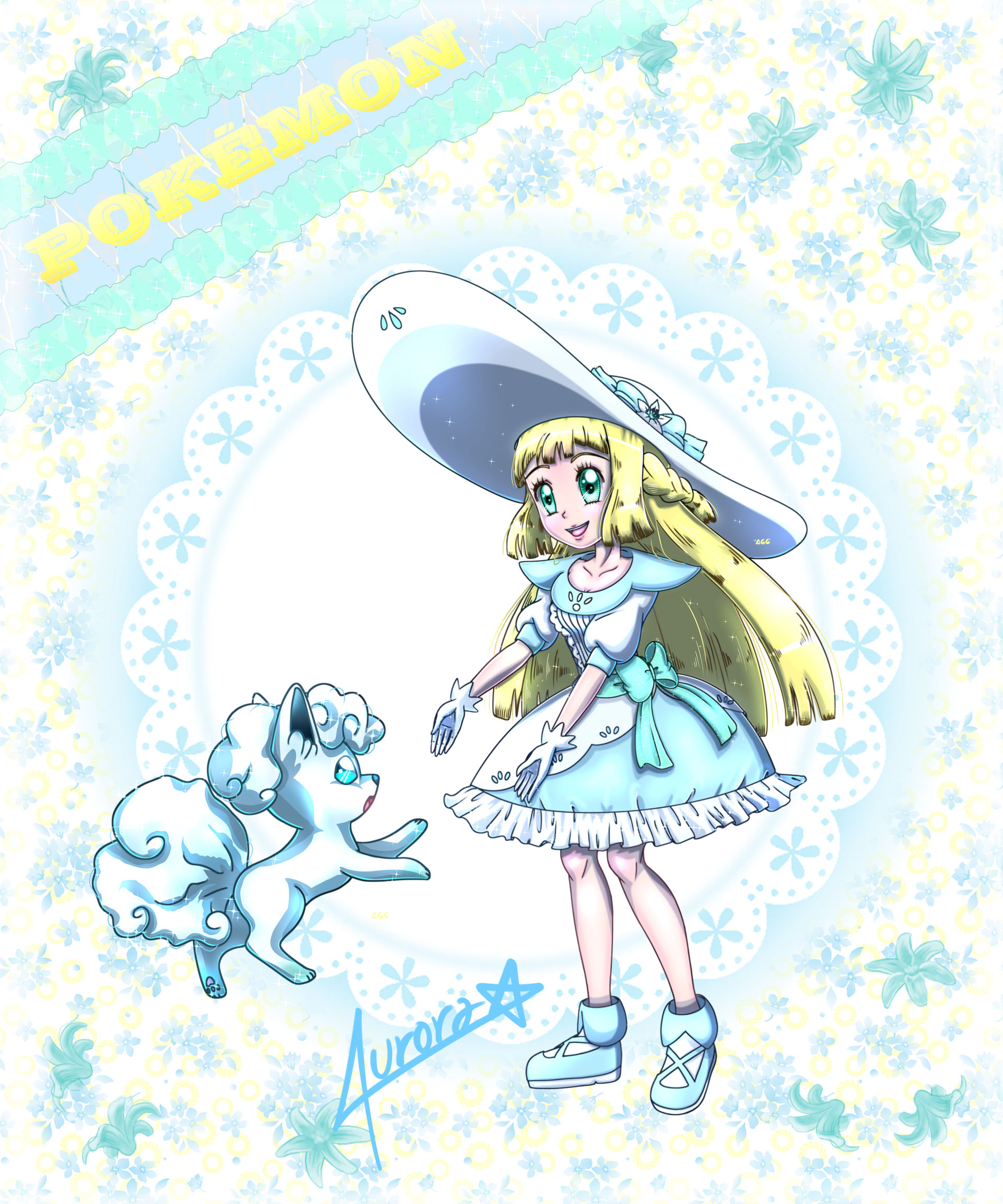 POKEMON-Lillie-and-Vulpix By-AURORA by EdalineLaurence on DeviantArt