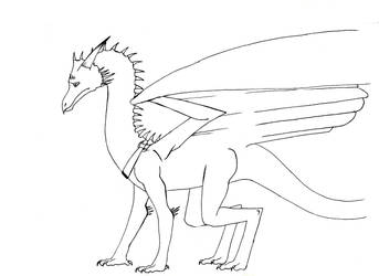 Free Dragon Lineart