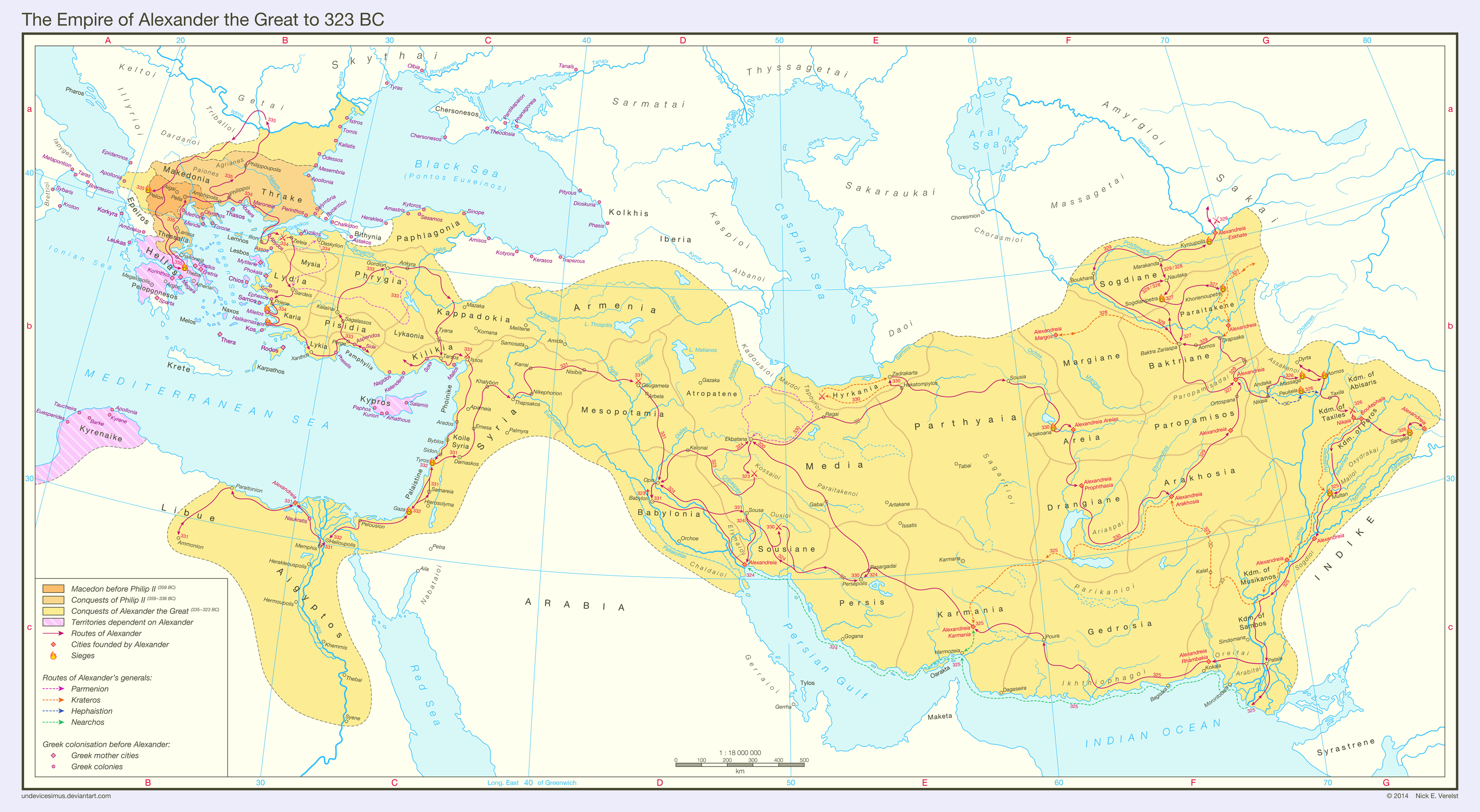 The Empire of Alexander the Great to 323 BC by Undevicesimus