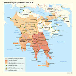 The territory of Sparta to c. 500 BCE