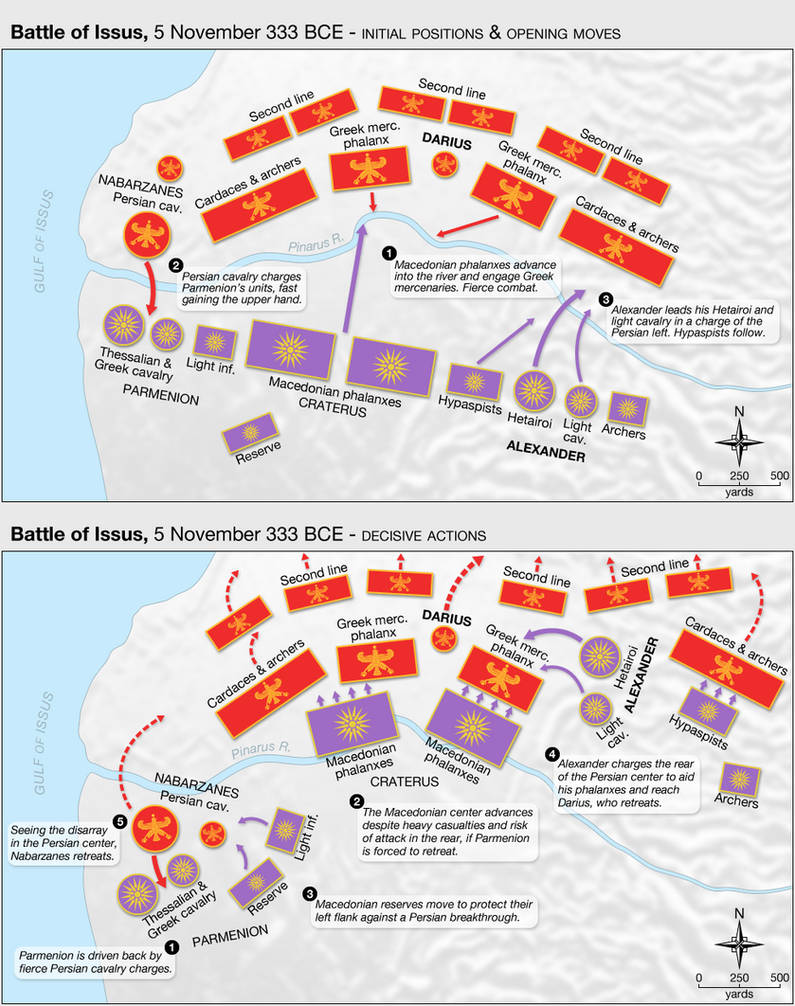 Battle of Issus, 5 November 333 BCE by Undevicesimus on DeviantArt