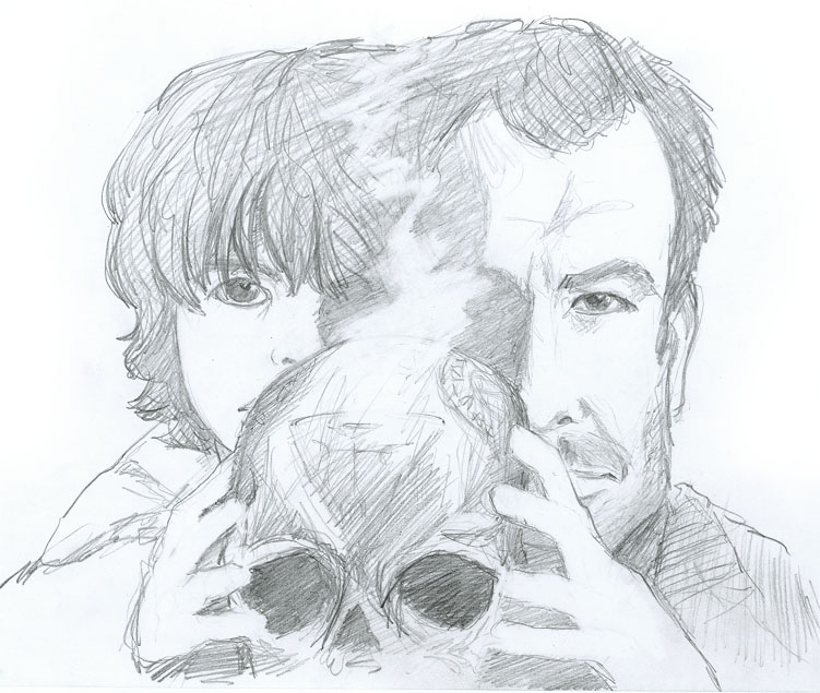 Harry Dresden and Bob's skull