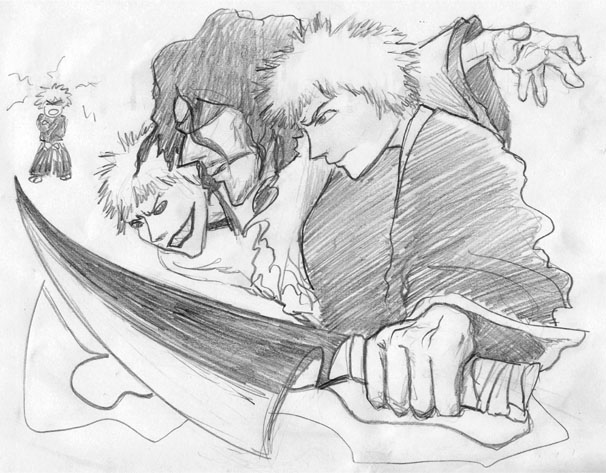 Shiro, Zangetsu, Ichigo