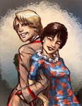 Fifth Doctor and Tegan by infiniteviking