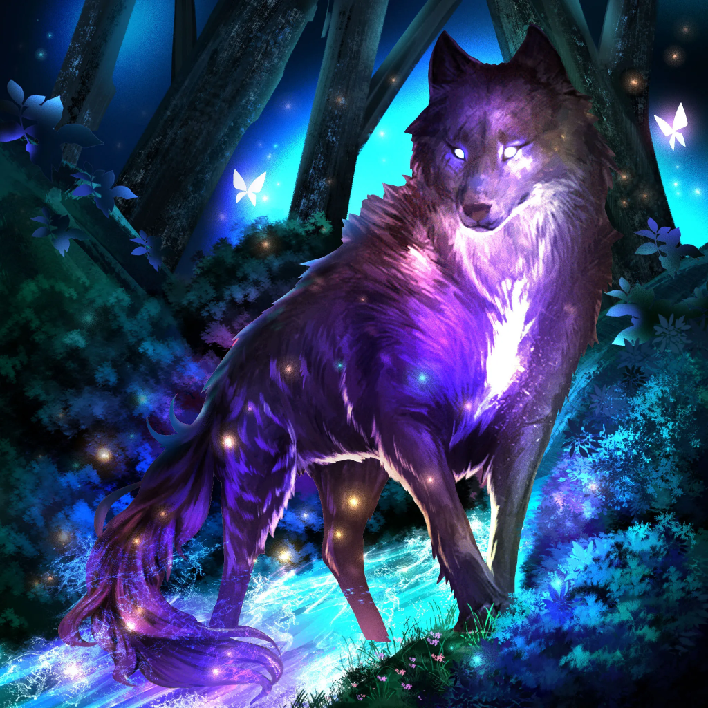 Galaxy Spirit Wolf By Midnightskywolf26 On Deviantart
