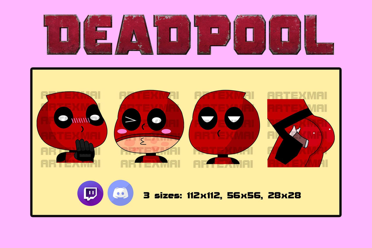 Deadpool Rivals Emote Deadpool Emotes by TwitchDesignShop on DeviantArt