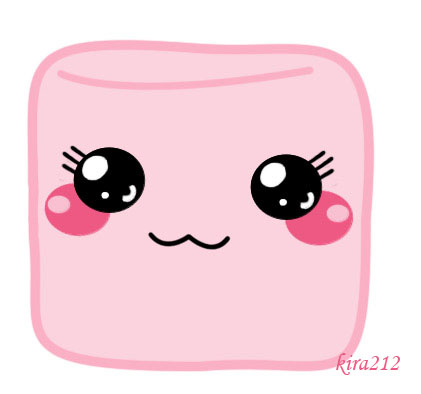 kawaii pink marshmallow by kira212 on DeviantArt