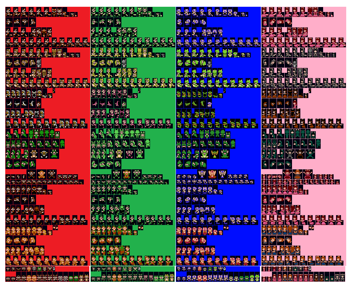 Smb3 Characters SMB3 Supreme Playable Character Sprites by supercoolfernie on DeviantArt