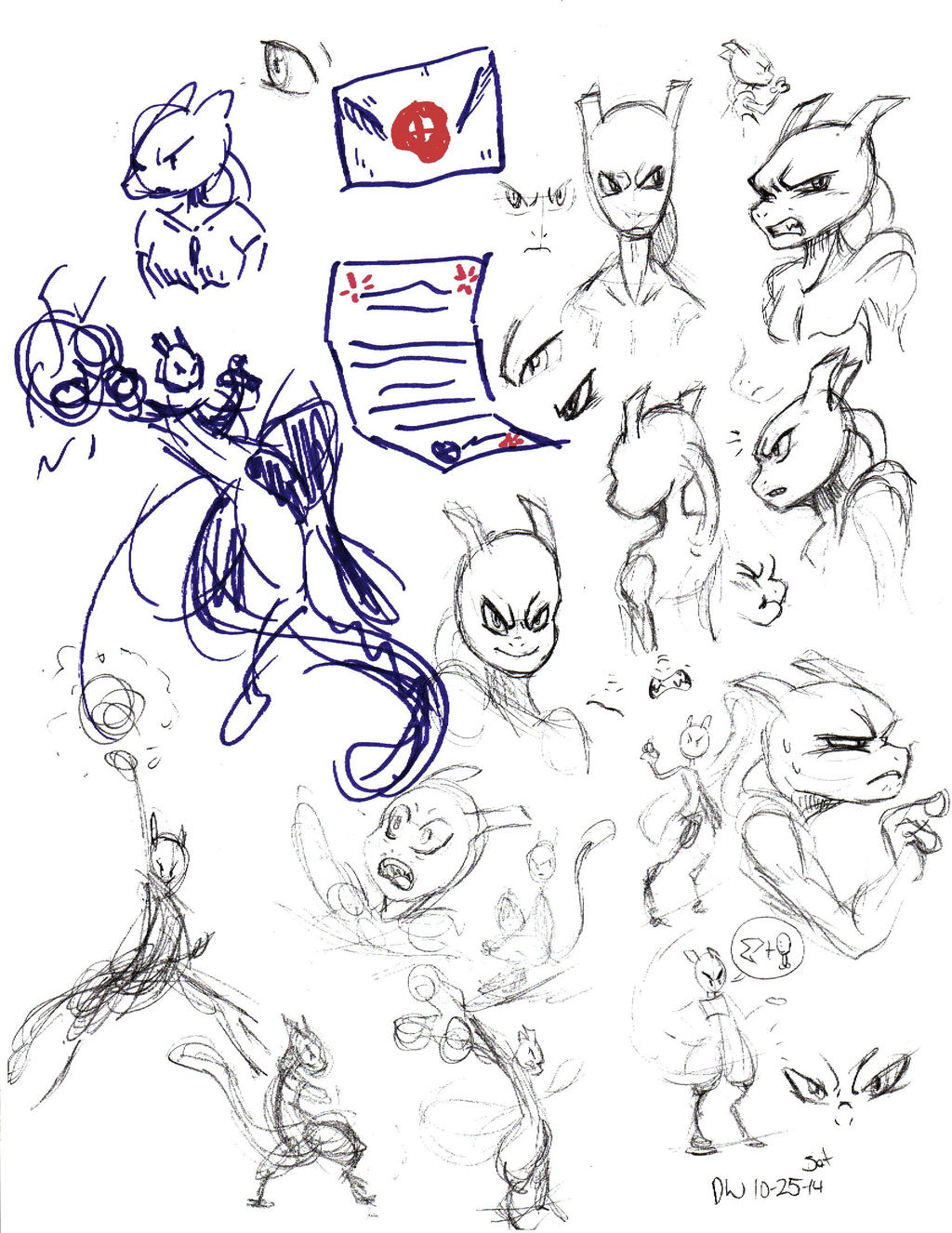 Mewtwo Lettering Mewtwo Sketch by DYW14 on DeviantArt