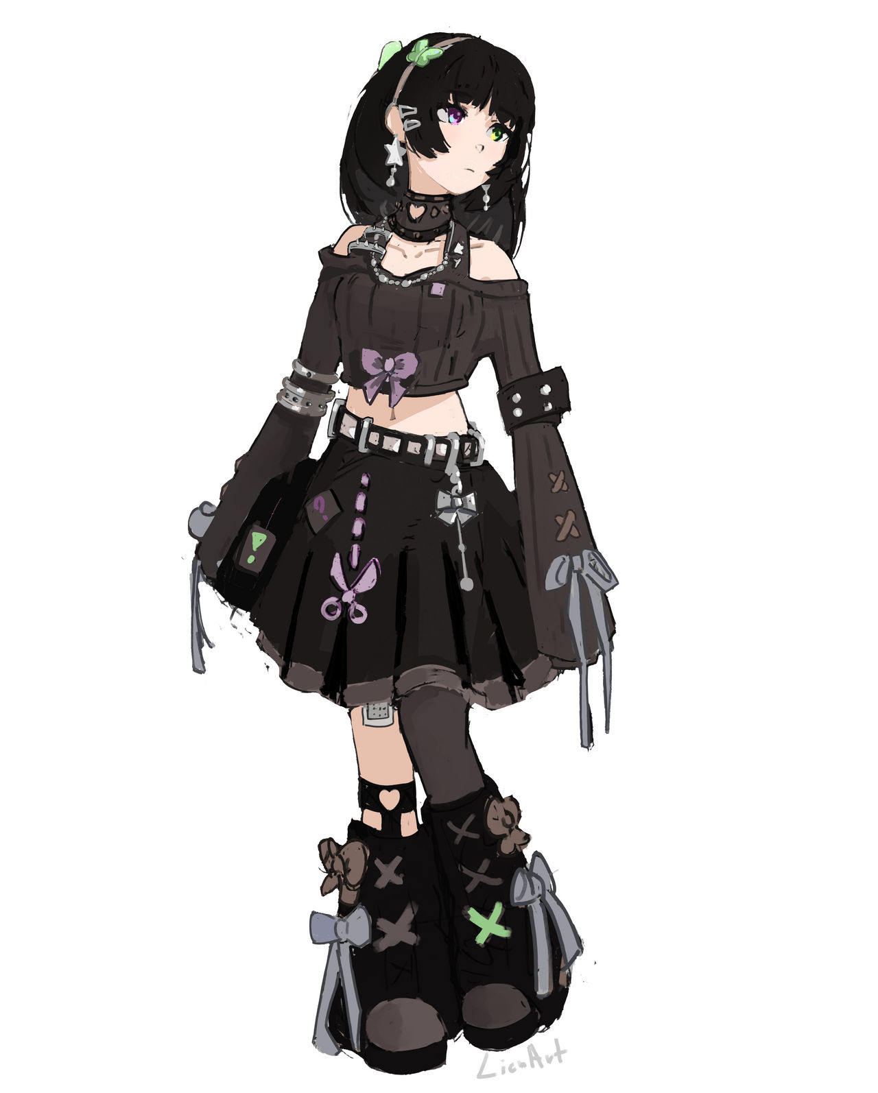 Emo Character Rig Emo Girl Character Concept Art by Lion-heArtist on DeviantArt