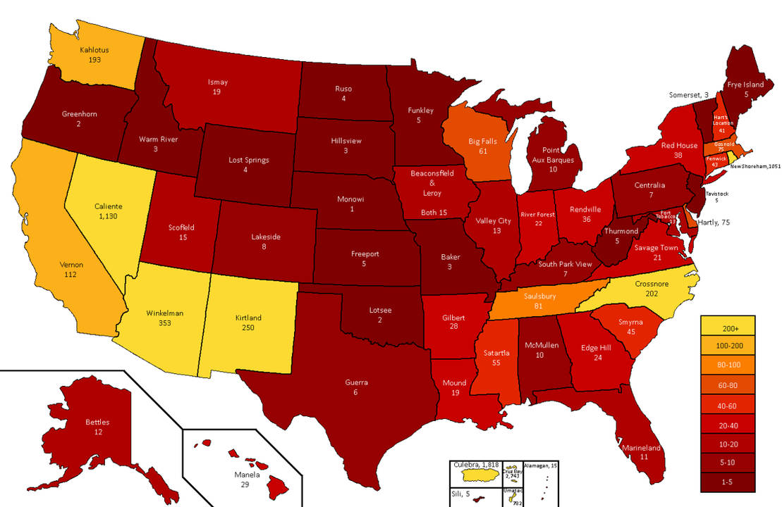 Least Populated Towns In The Usa By Crazy Boris On Deviantart