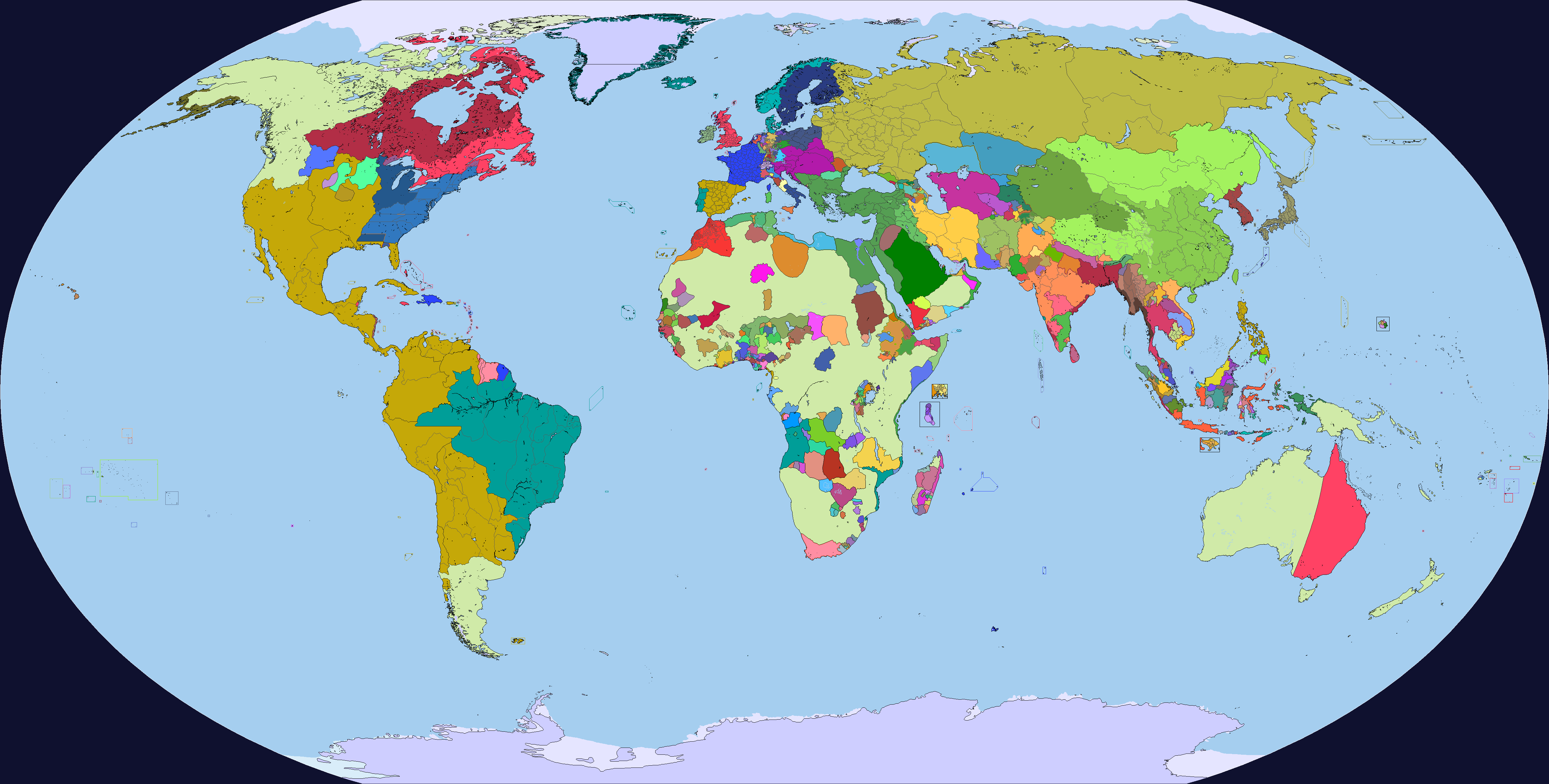 Map Of The World 1800 - Vinny Jessalyn