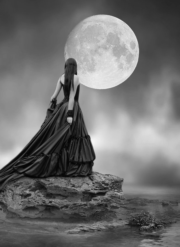 The Woman and  Moon