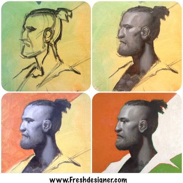 Painting Process Conor McGregor