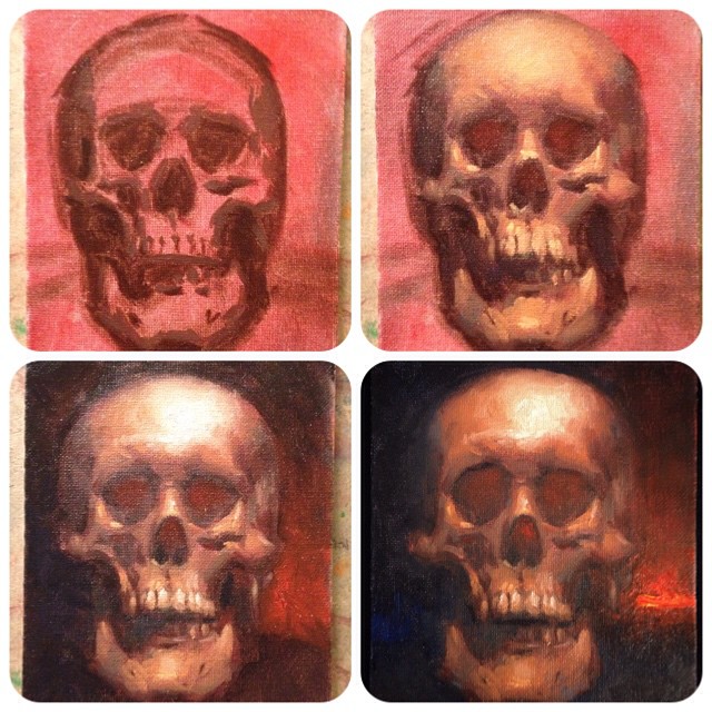 Painting Process - Skull