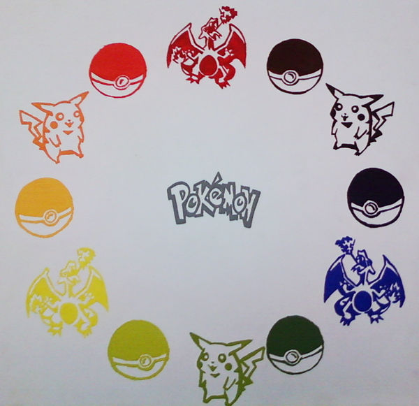 Pokemon Colorblock Pokemon Color Wheel by QTx314159 on DeviantArt