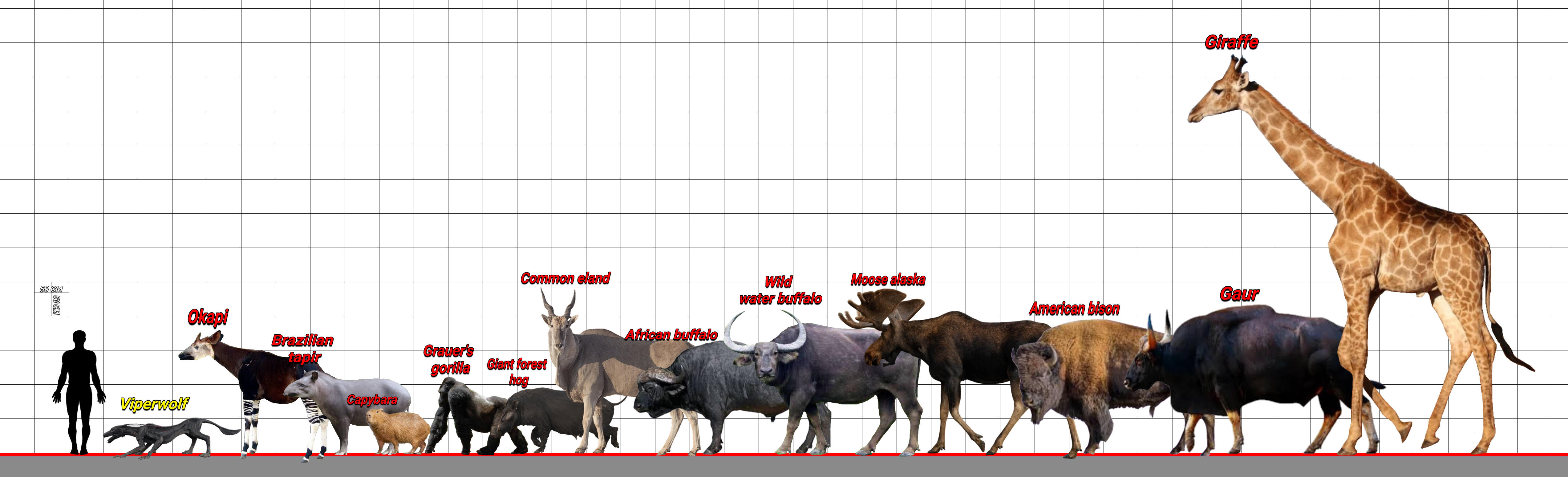 Viper Wolves Viperwolf(Avatar) compared to large herbivores by dani677566 on DeviantArt