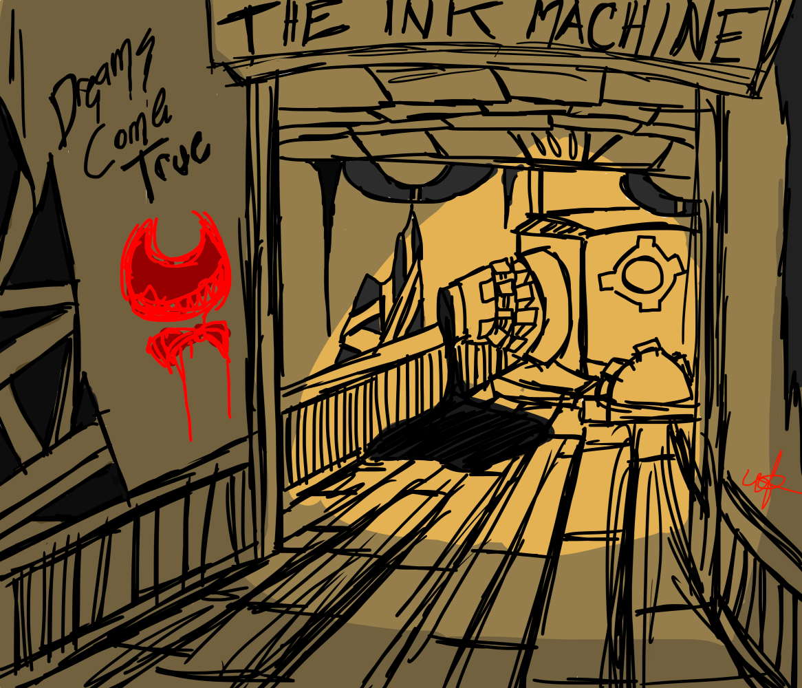 The Ink Machine (BATIM Fan Art) by StudioLimbo on DeviantArt