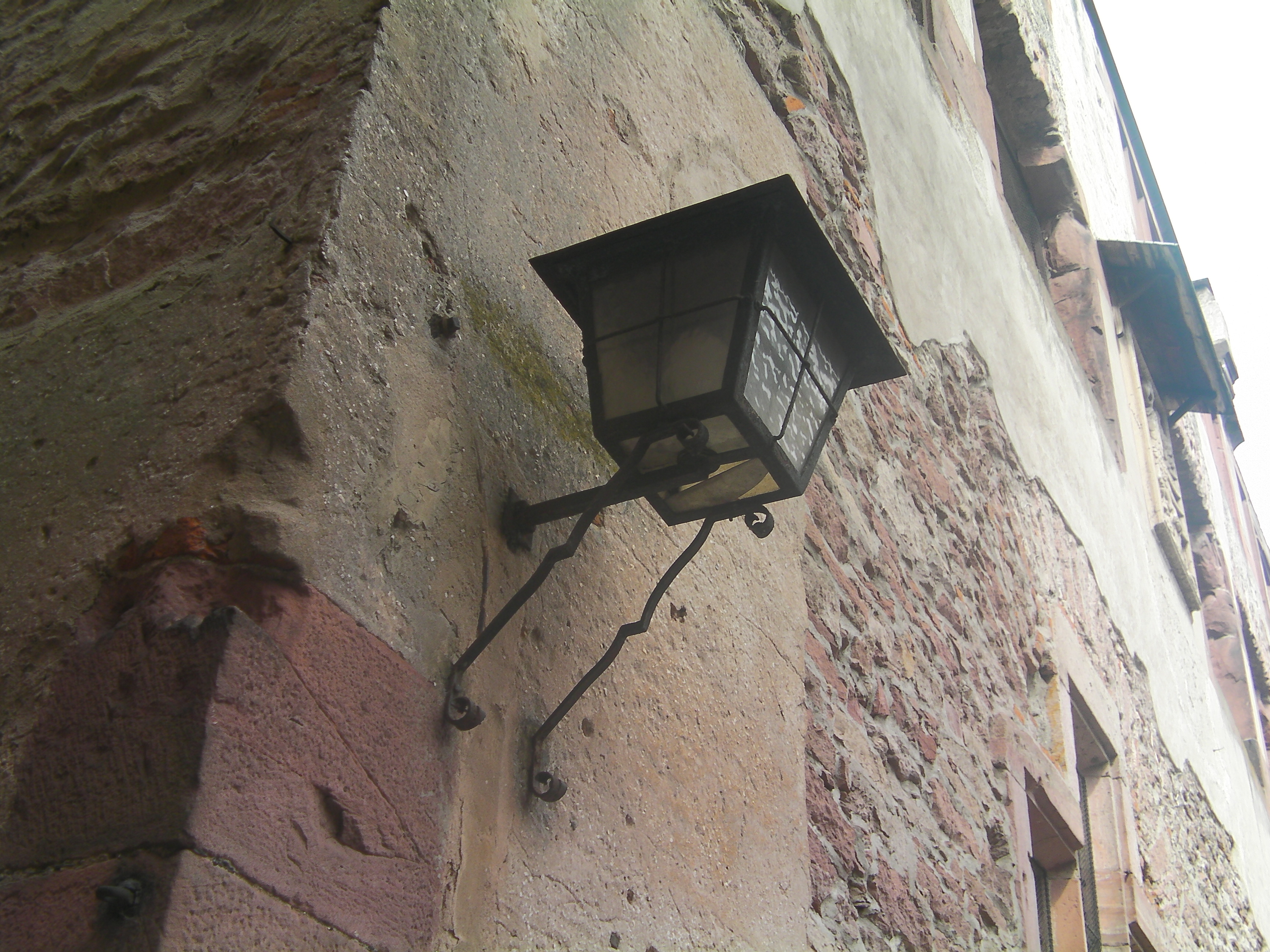 Old wall lamp of the castle of Heidelberg