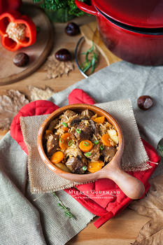 Beef stew with vegetables.