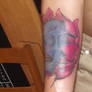 flower skull tattoo