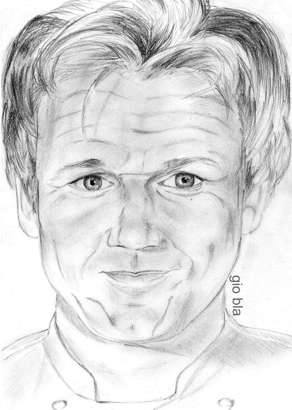 Gordon Ramsay - pencil portrait by GiobbyBla on DeviantArt