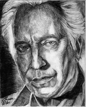 Alan Rickman _ Charcoal portrait