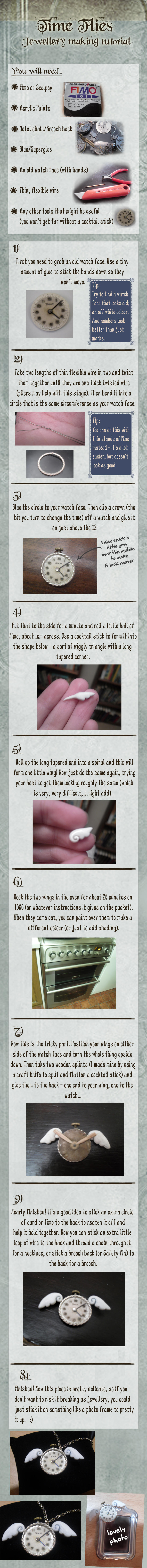 Time Flies jewellery tutorial by aliceazzo