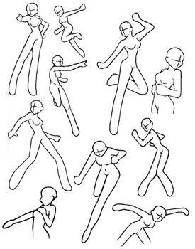 Female action poses