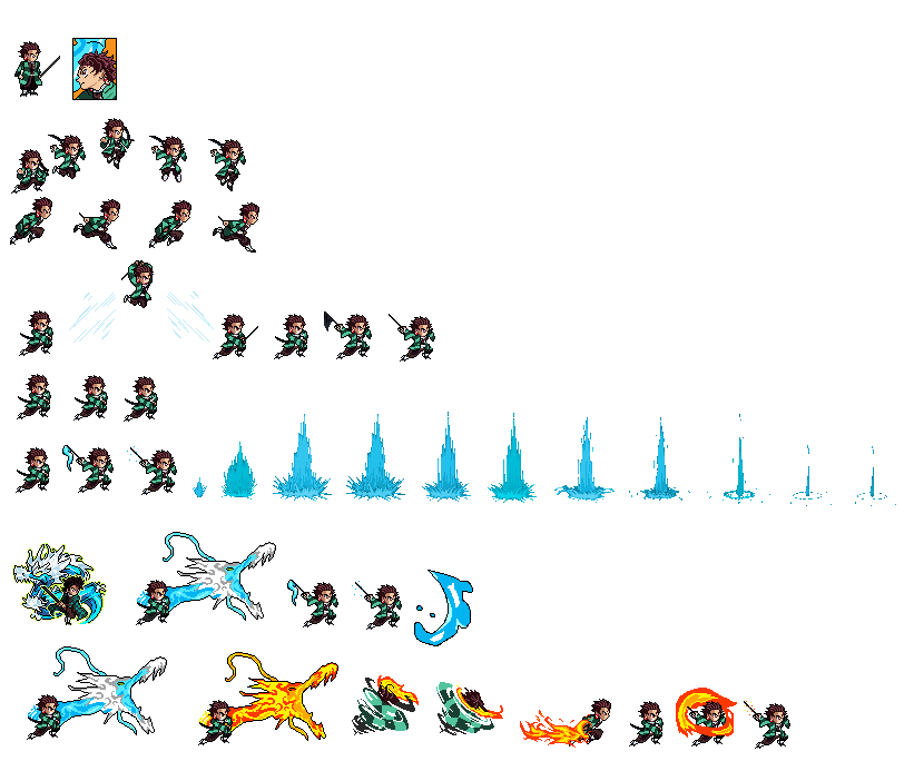 tanjiro ulsw sprite sheet by contadodavid on DeviantArt