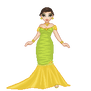 green-yellow dress