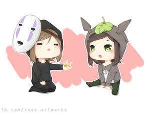 No Face x Totoro Chibis