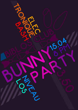 bunny party flyer