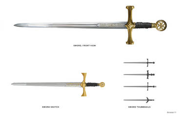 Captian Of the Knights Weapon Sketches