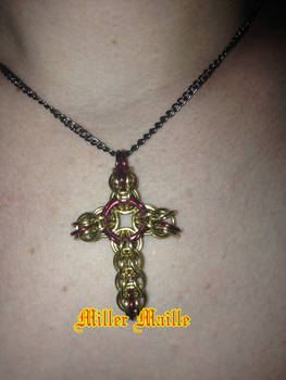 Chainmaille Cross Necklace