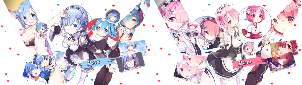 Rem and Ram - Wallpaper 3840x1080px