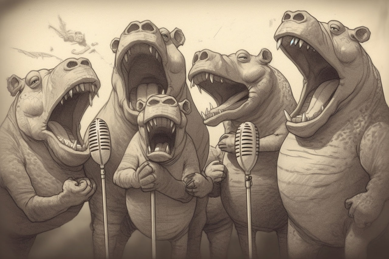 Deviantart Backup Singer A Hard Rock Hippo, Back Singers by sheikkinen on DeviantArt
