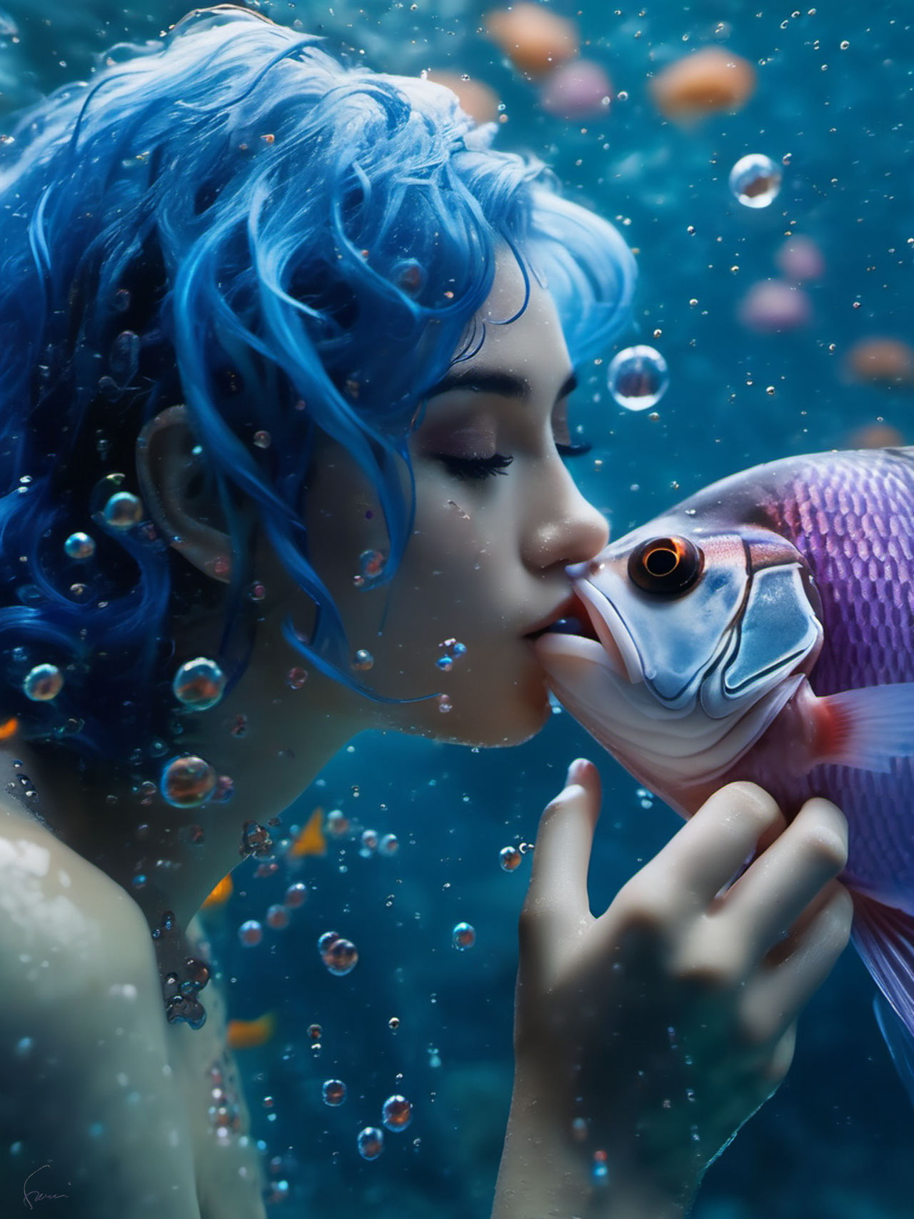 A Kissing Diver by sheikkinen on DeviantArt