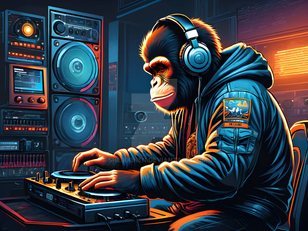 DJ Monkey by sheikkinen on DeviantArt