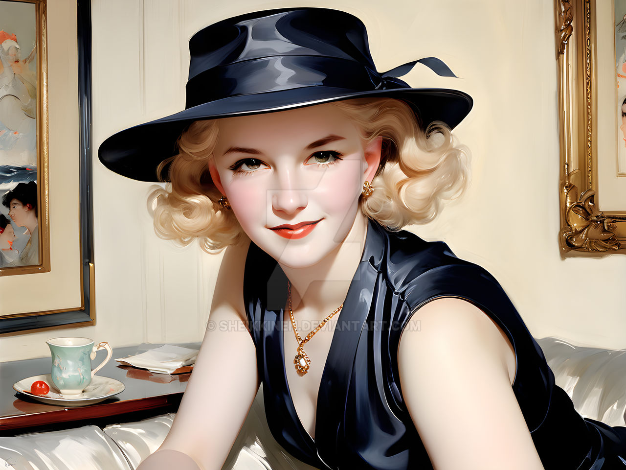 Lady in Cafe by sheikkinen on DeviantArt