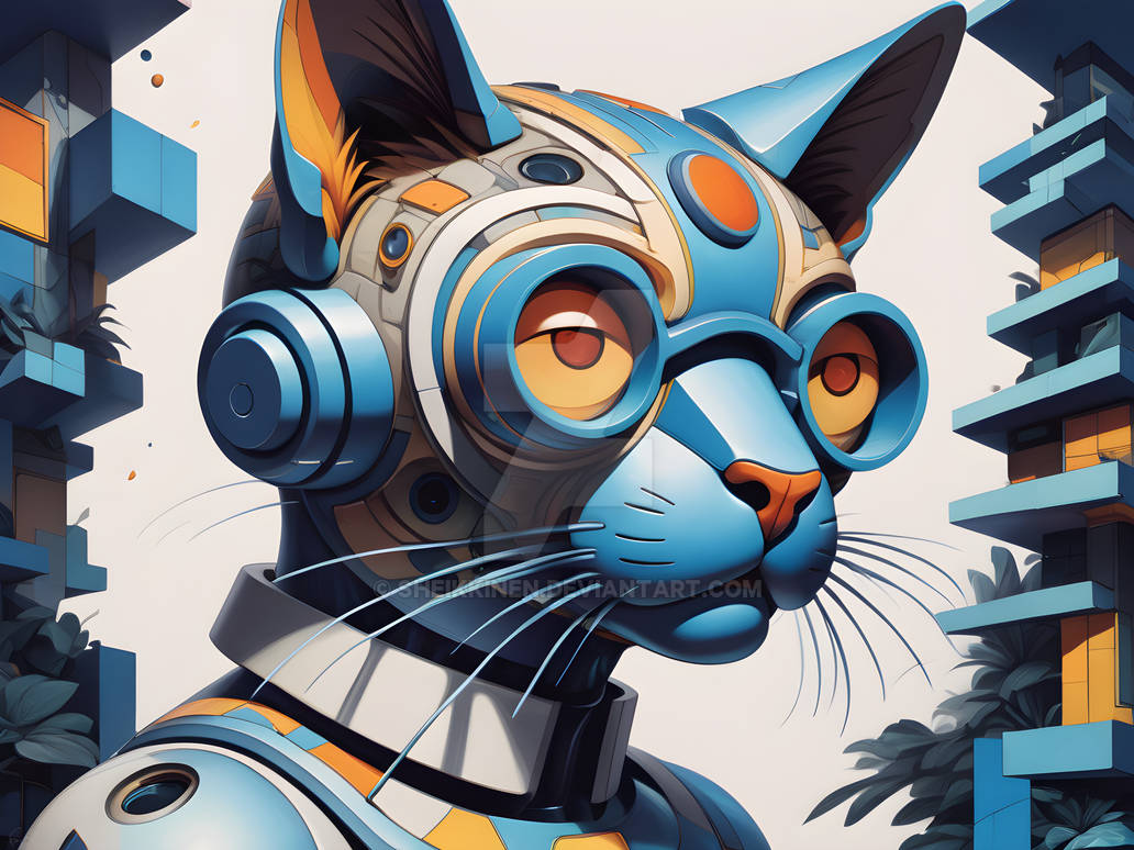 Android Cat by sheikkinen on DeviantArt