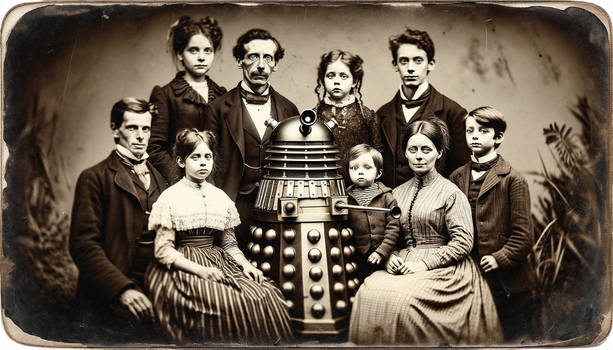 Victorian Family with an Unusual Companion