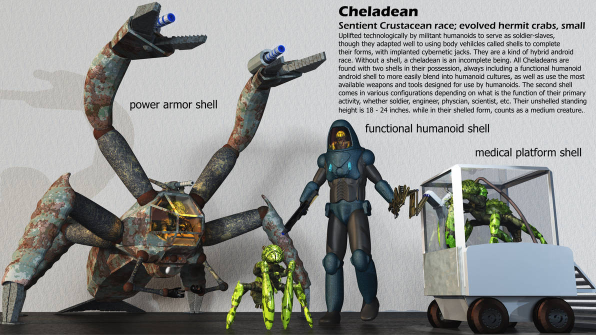 Chellodean Cheladean-shells by MichaelTumey on DeviantArt