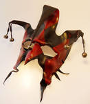 Jester leather mask by Shadows-Ink