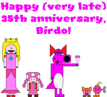 Happy (very late) 35th anniversary, Birdo!