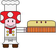 8 Bit Chef Toad Chef Toad Holding a Cherry Pie by SarahVilela on DeviantArt