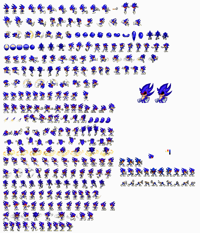 Sonic The Hedgehog (Classic) - 2015 Sprite Sheet. by Shinbaloonba