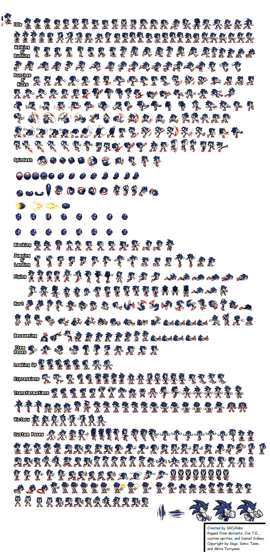 Sonic Sprite Sheet CUSTOM CHARACTER [269 POINTS] [Friday Night