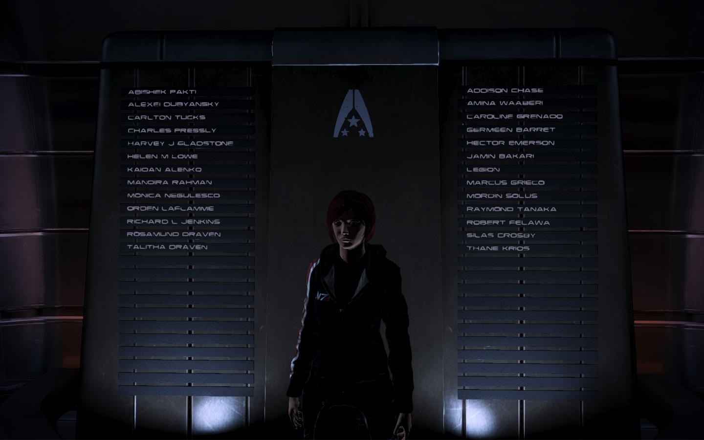 ME3 Normandy - Ellis Shepards Memorial Wall